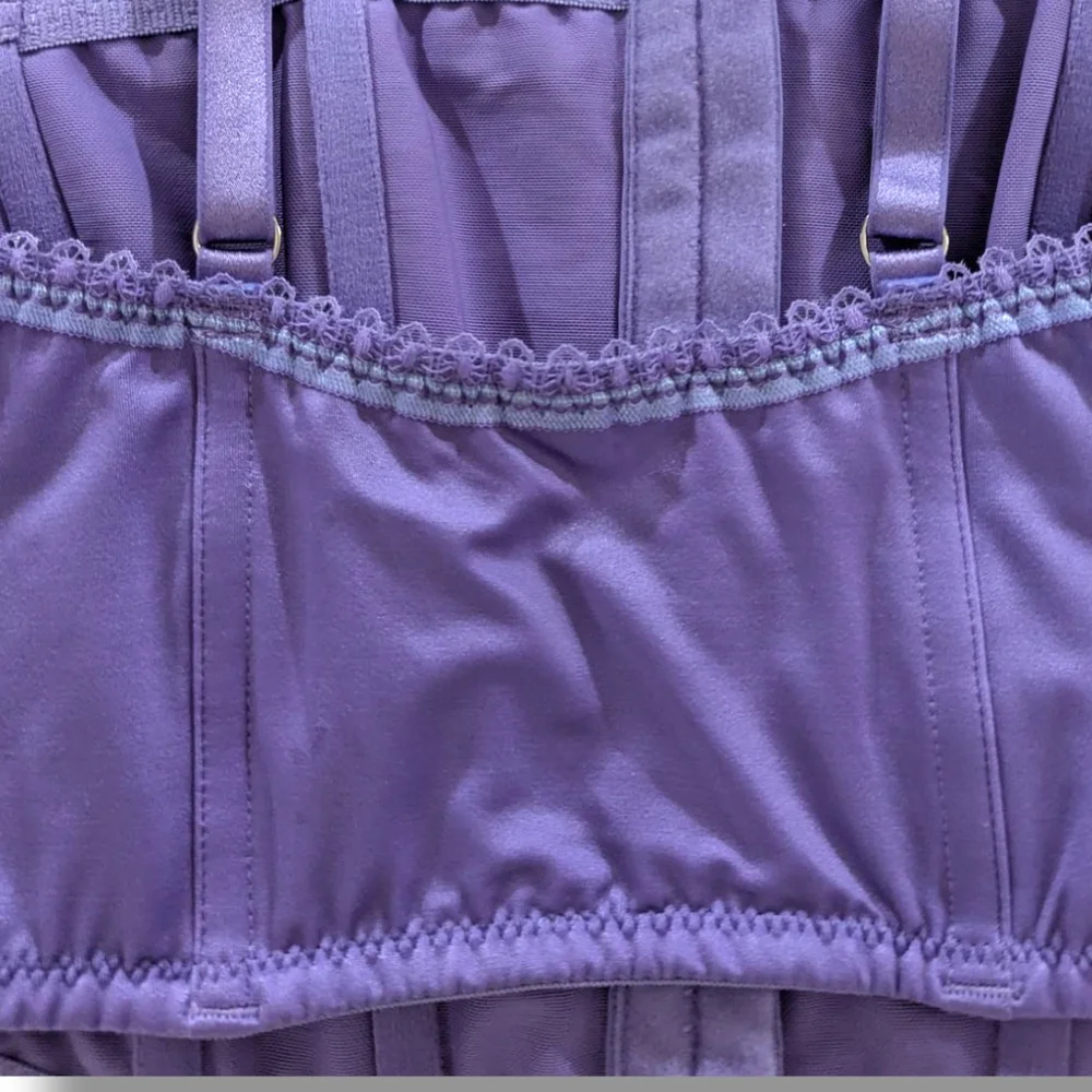 NWT Auden Purple Corset Bra, Sz L - Picture 7 of 9